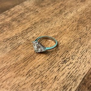 Triangle Shape Rhinestone Cocktail Ring